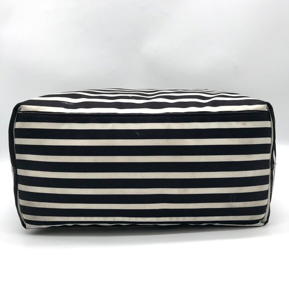 Kate Spade Black & Clotted Cream Striped Nylon Watson Lane Maya Tote Bag - Picture 5 of 11